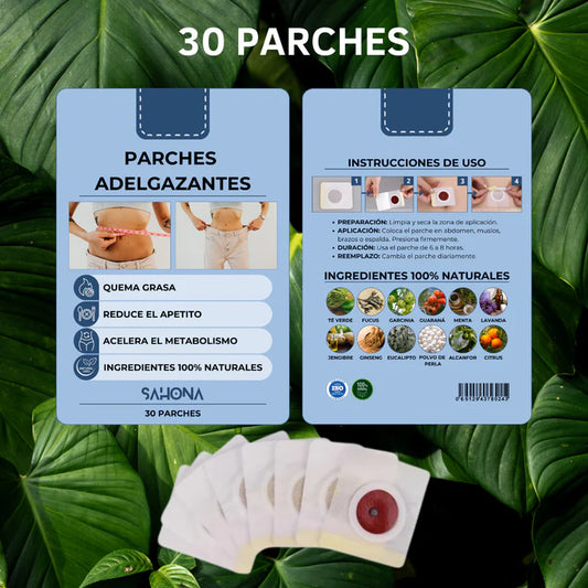 x30 PARCHES ADELGAZANTES Slim CON FÓRMULA NATURAL