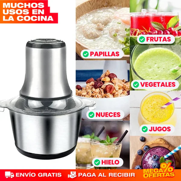 MOLINO PICADOR ELÉCTRICO ACERO INOXIDABLE 🔥2 LITROS🔥